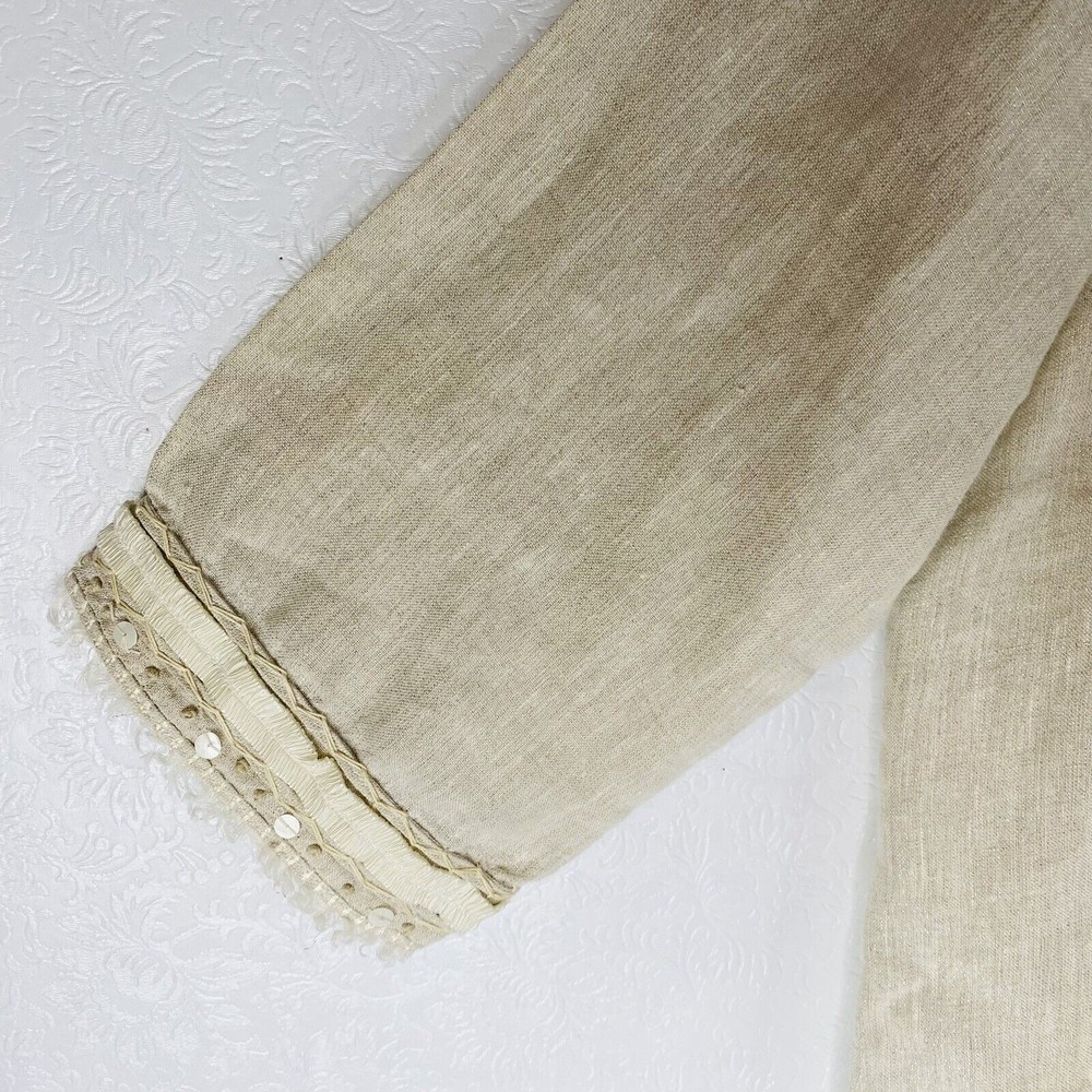 Chico’s Size 3 / XL Linen Blend Jacket - Picture 4 of 11